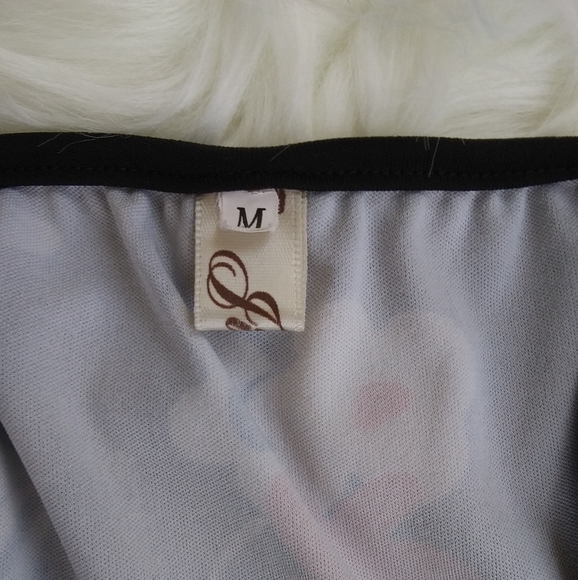 Fiali Black Flower Skater Dress Size Medium - Picture 6 of 7